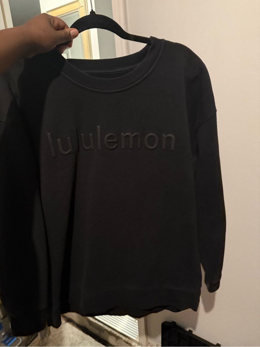 lululemon fleece Embossed Logo perfectly oversized crew Sweatshirt